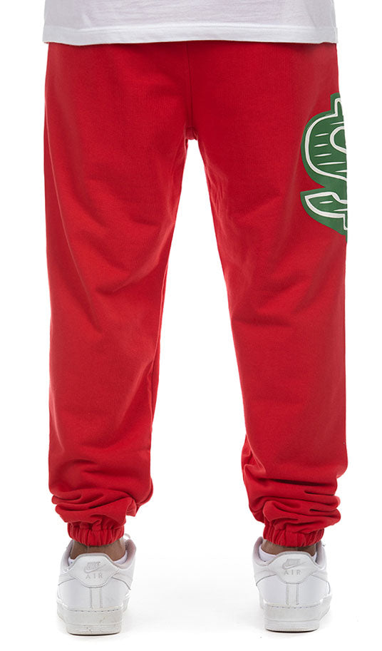 BB STRAIGHT FONT SWEATPANTS - RED