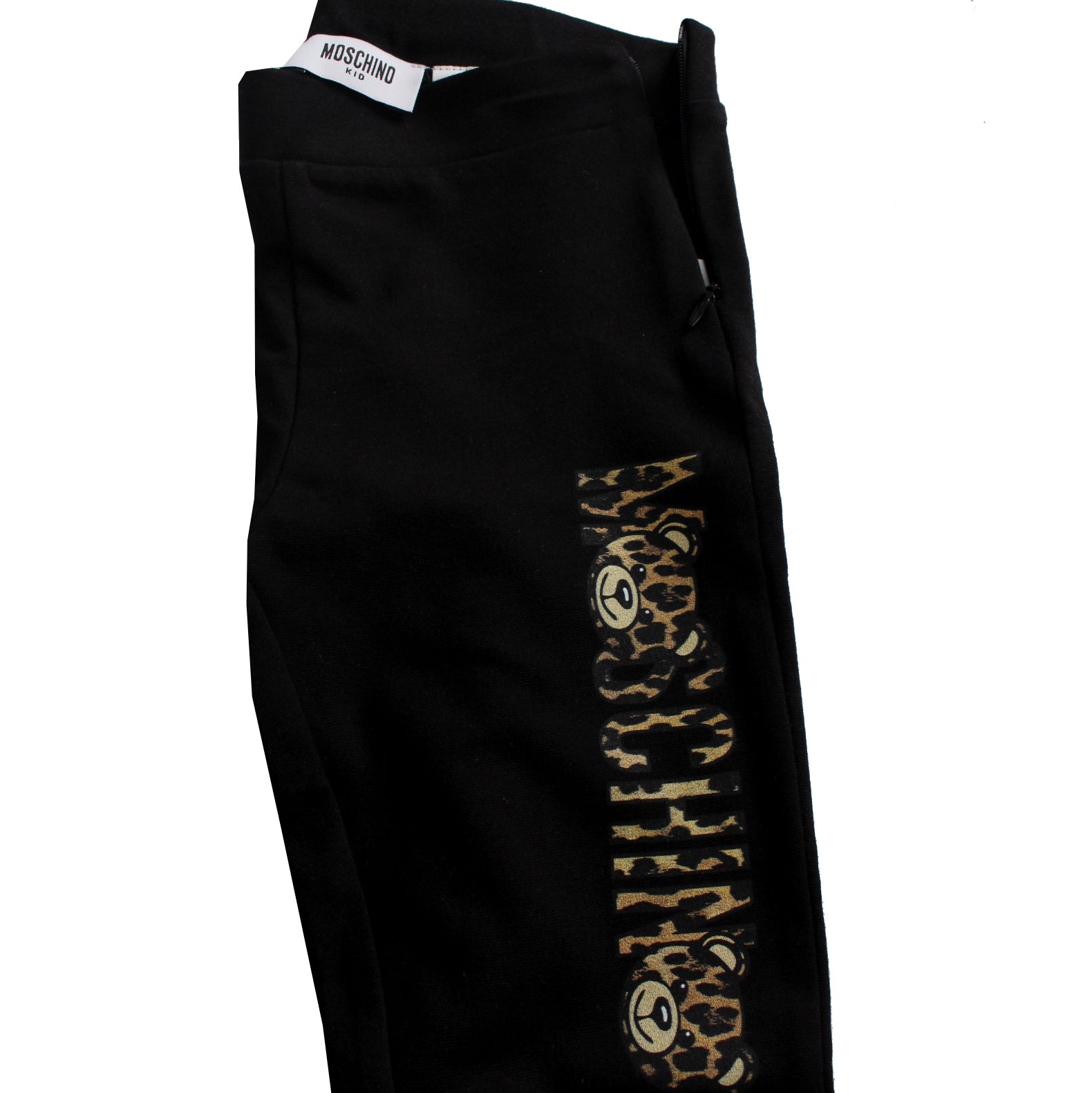 Moschino Girls Leggings Leopard Font in black – view 3 of 3