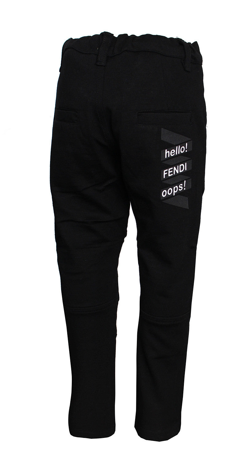 Fendi Boys Motorcycle Pant in black – view 2 of 2