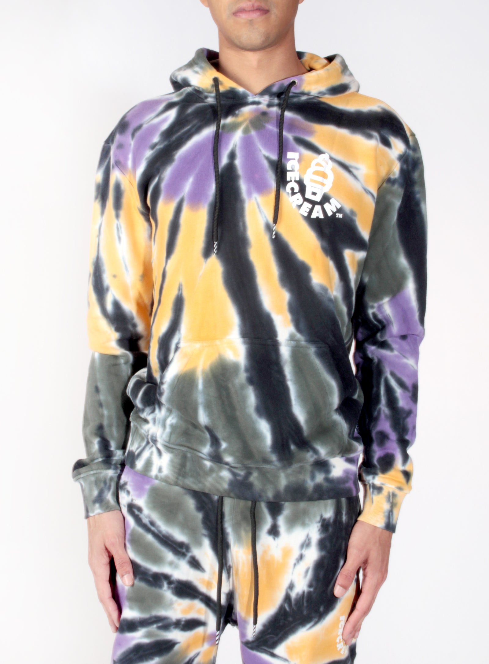 ICECREAM Erikson Hoodie in tie dye – view 1 of 9