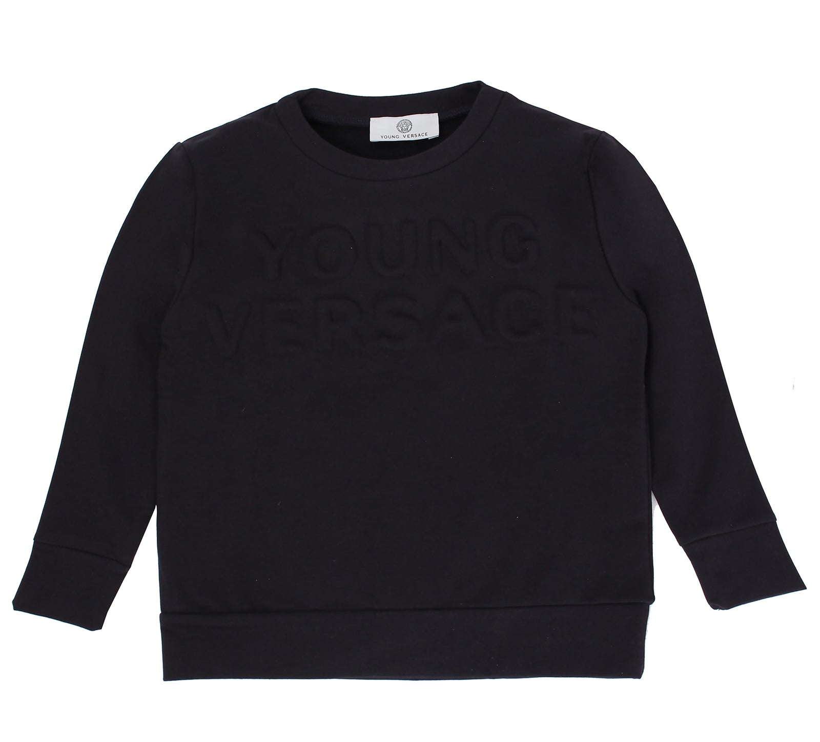 Young Versace Boys Long Sleeve Crewneck Sweatshirt in navy blue – view 1 of 2