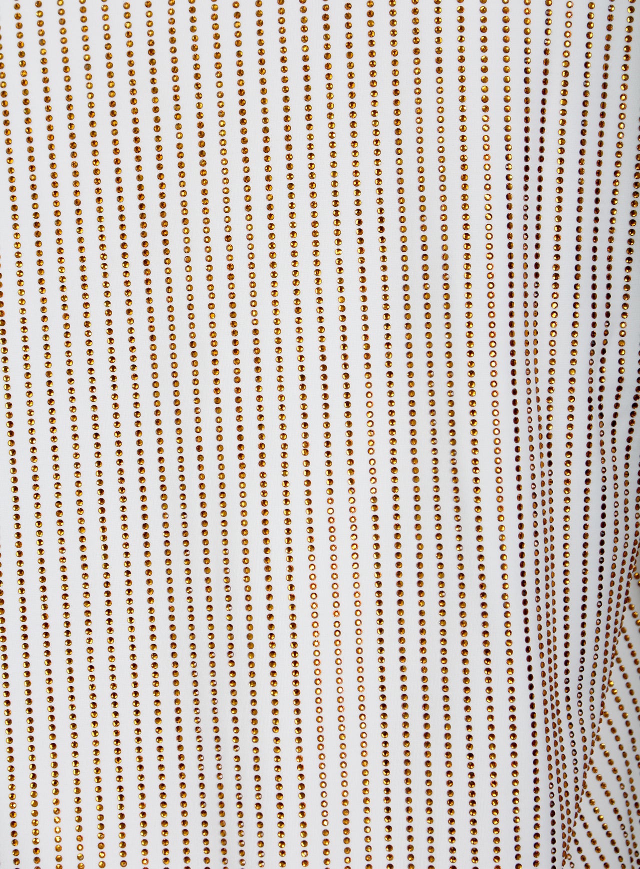 Men's Long Sleeve Gold Crystals Jacket-White/Gold