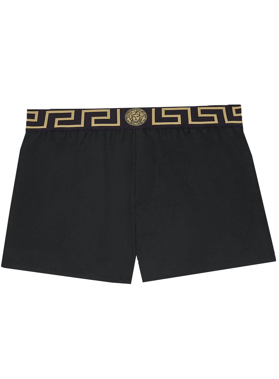 Versace Swim Short Boxers-Black with Gold