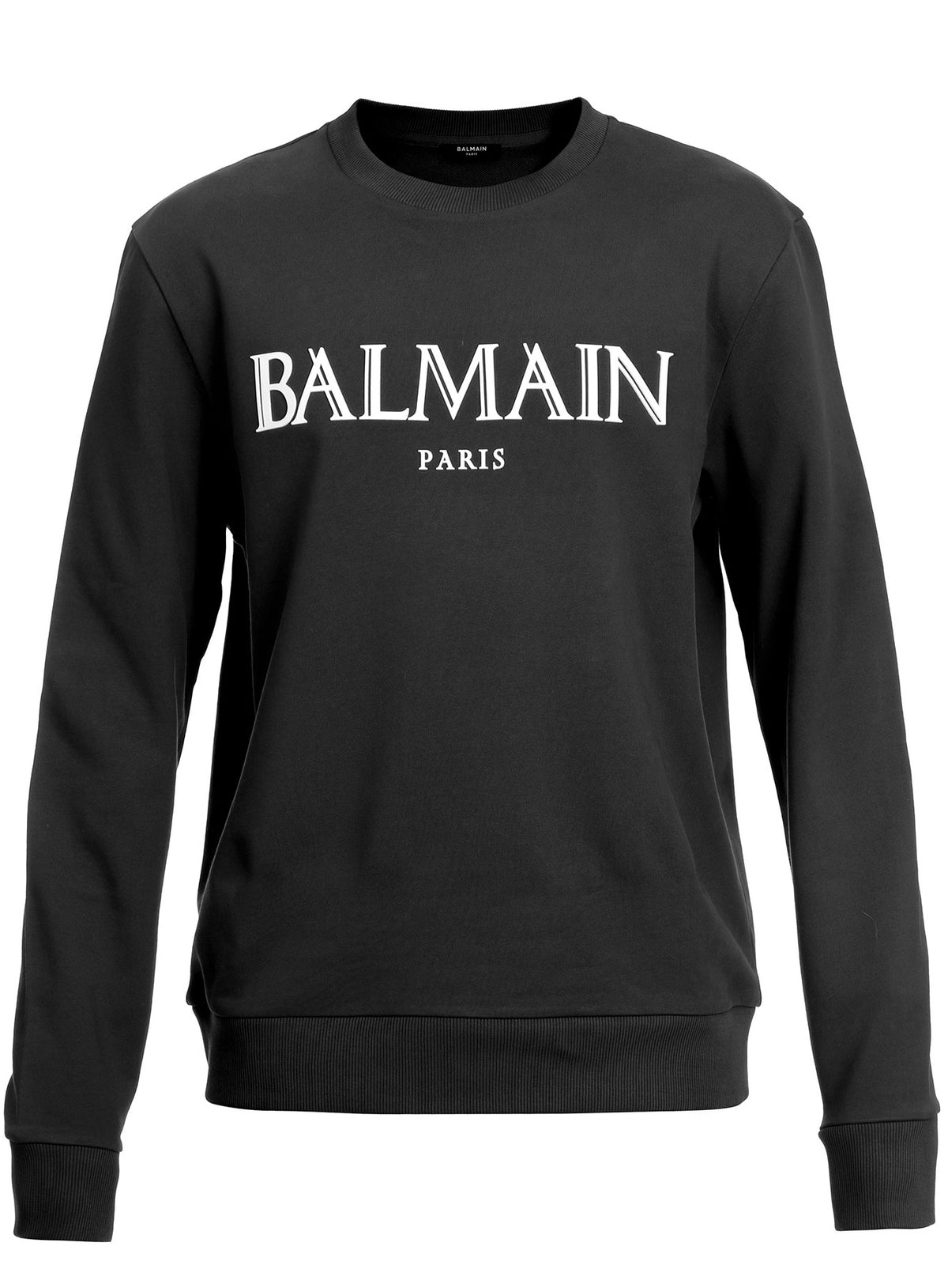 BALMAIN RUBBER SWEATSHIRT - BLACK
