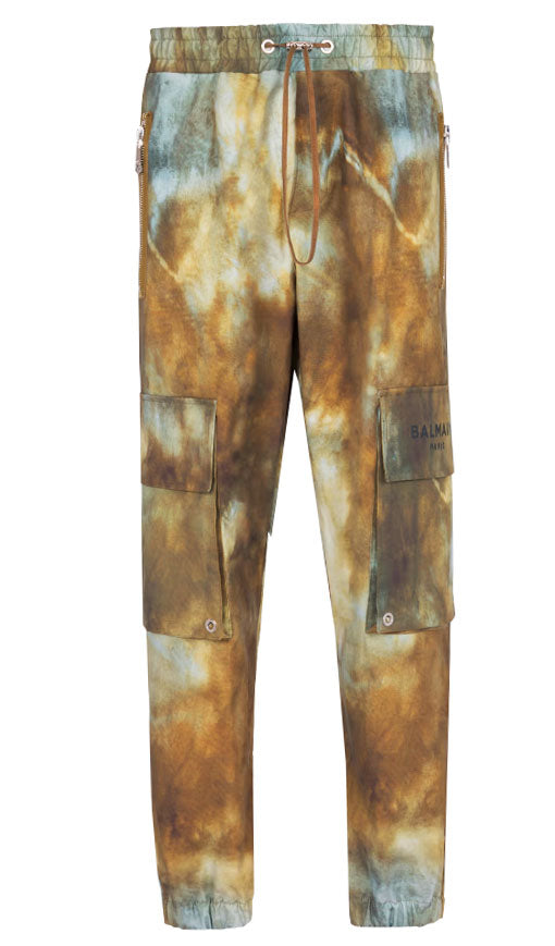 Desert Balmain Cold Cotton Cargo Pants in multi – view 1 of 2