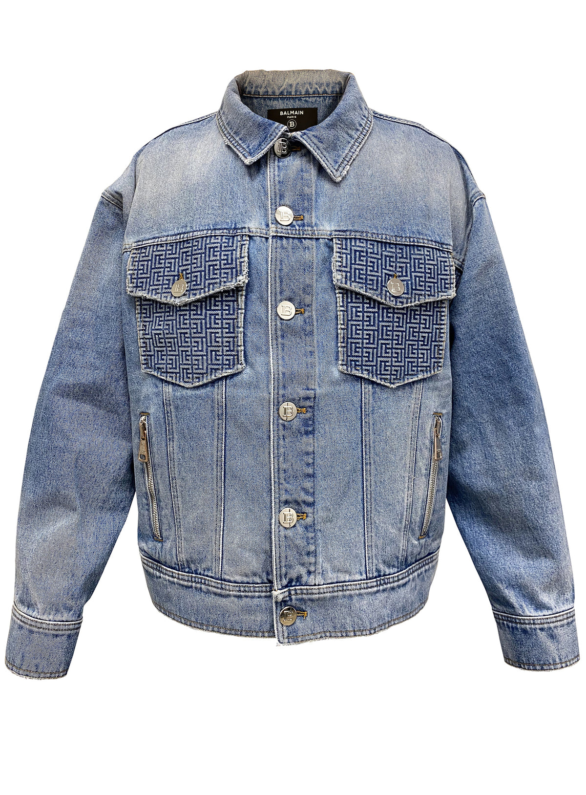 MONOGRAM DENIM JACKET - BLUE