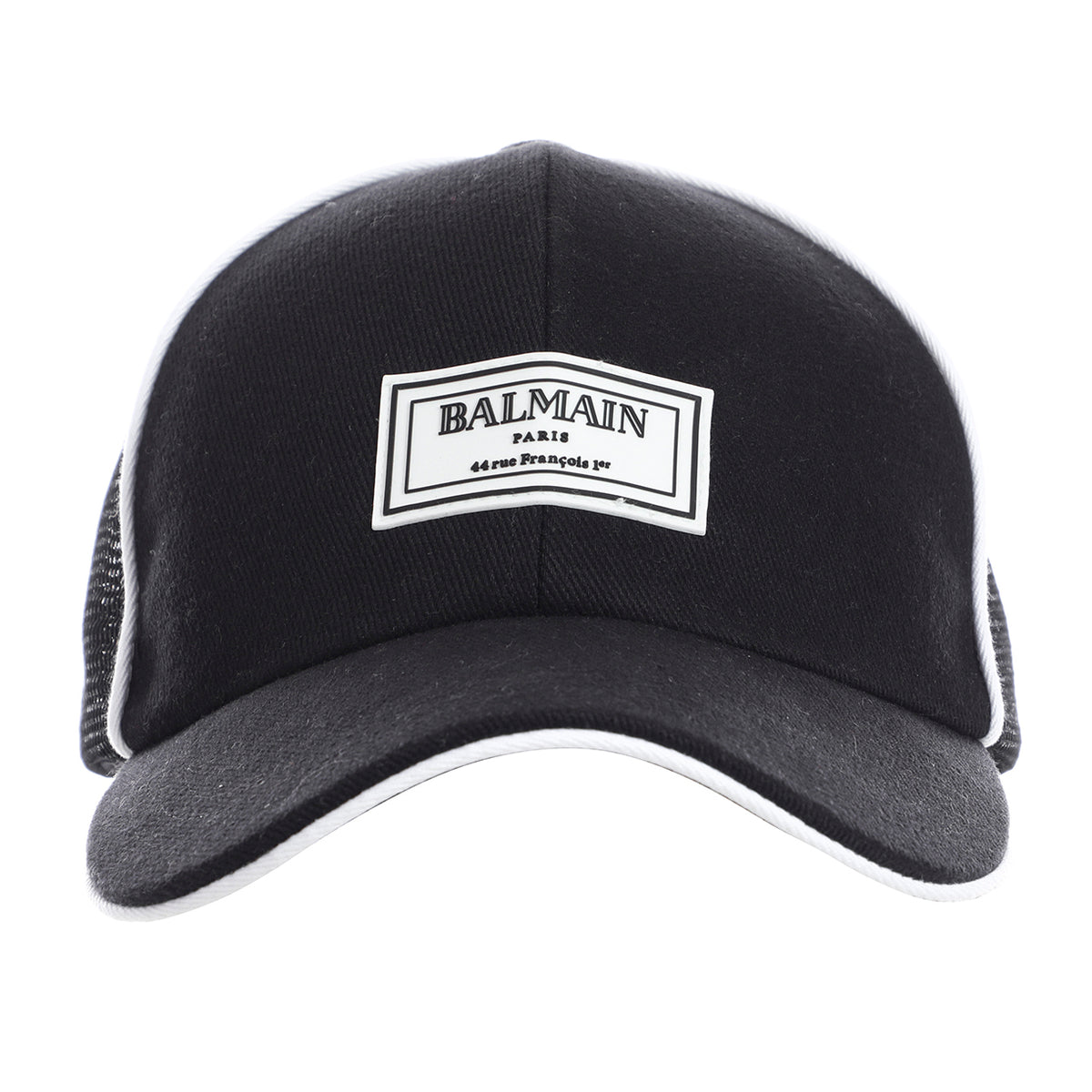 COTTON MESH AND PATCH CAP - BLACK