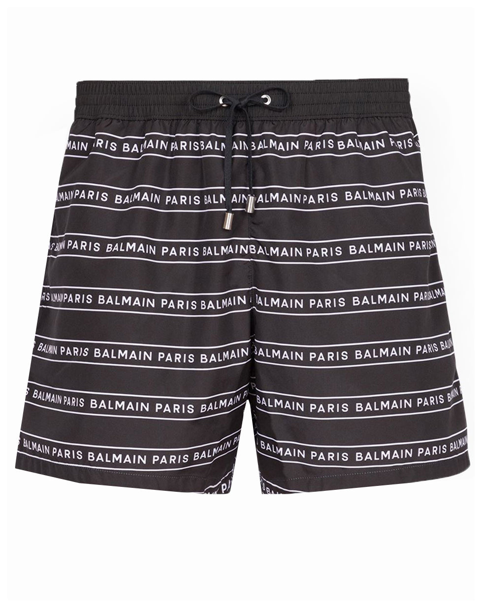 BALMAIN ALLOVER LOGO SWIM SHORT - BLACK|WHITE