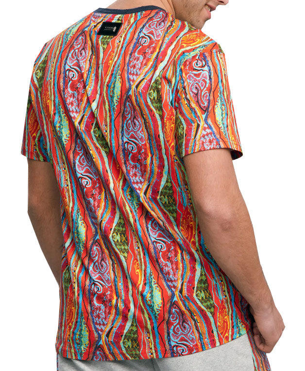 SS VNECK PULLOVER - SUNSET