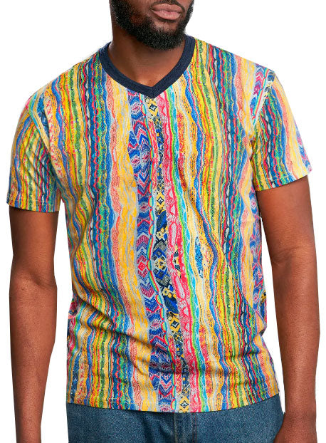COOGI Short Sleeve V-Neck Pullover in multi – view 1 of 2