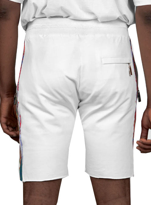 COOGI STRIPED SHORTS - WHITE/CLASSIC