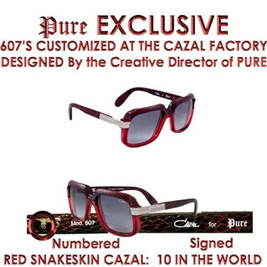 Pure Custom Cazal 607 Leather Snakeskin Limited Edition