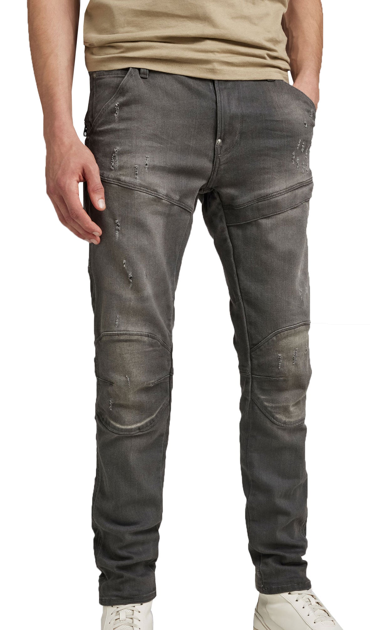 5620 FLIGHTSUIT 3D SKINNY - LT AGED DESTROY