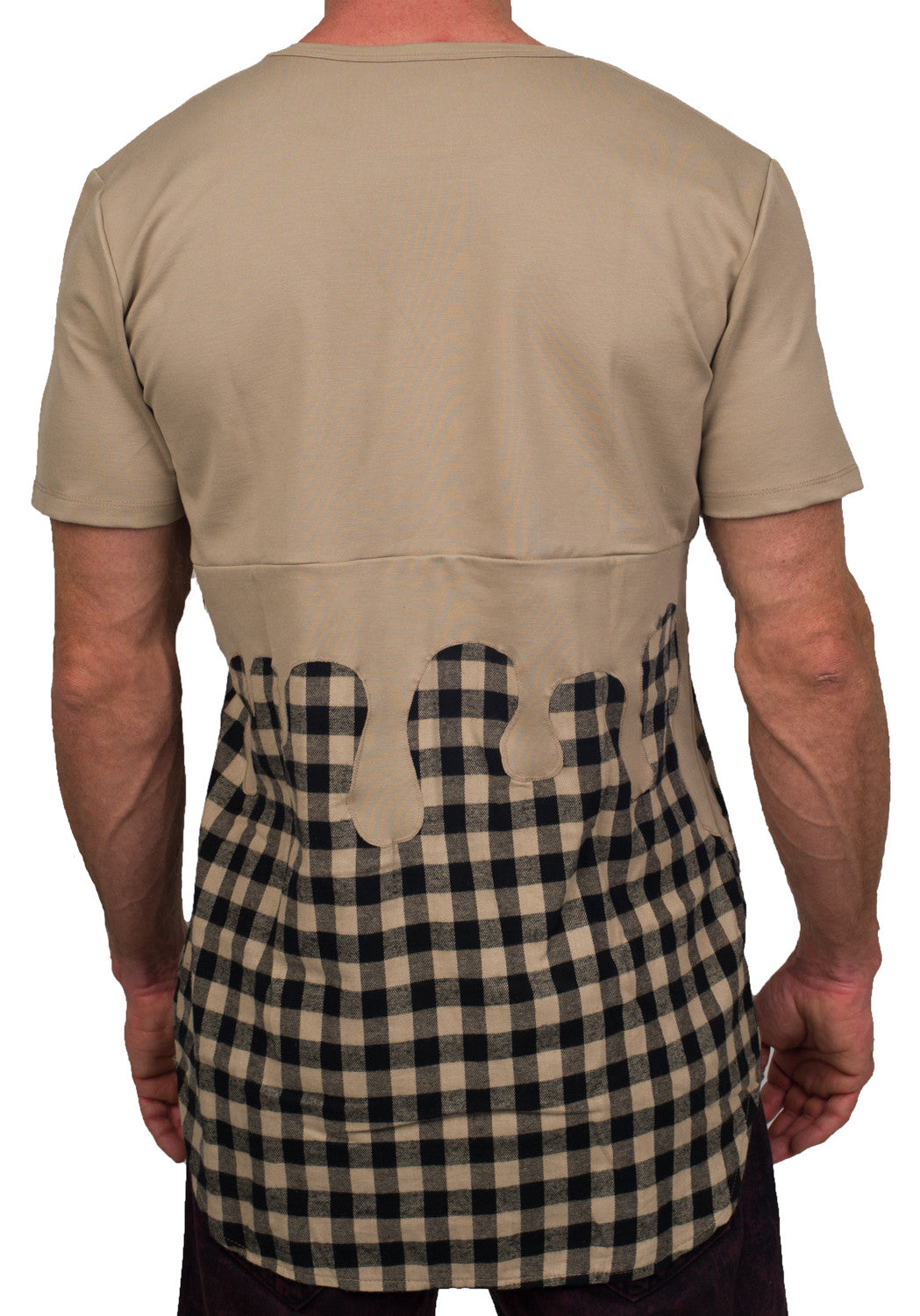 Kash Drip Plaid Tunic in beige plaid – view 4 of 4