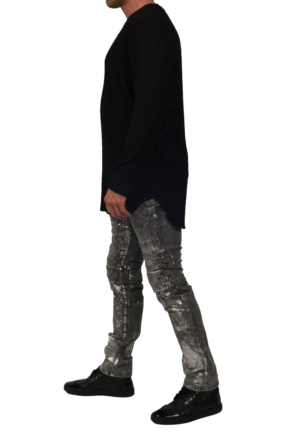 Kash Elongated Soft Knit Sweater in black – view 4 of 6