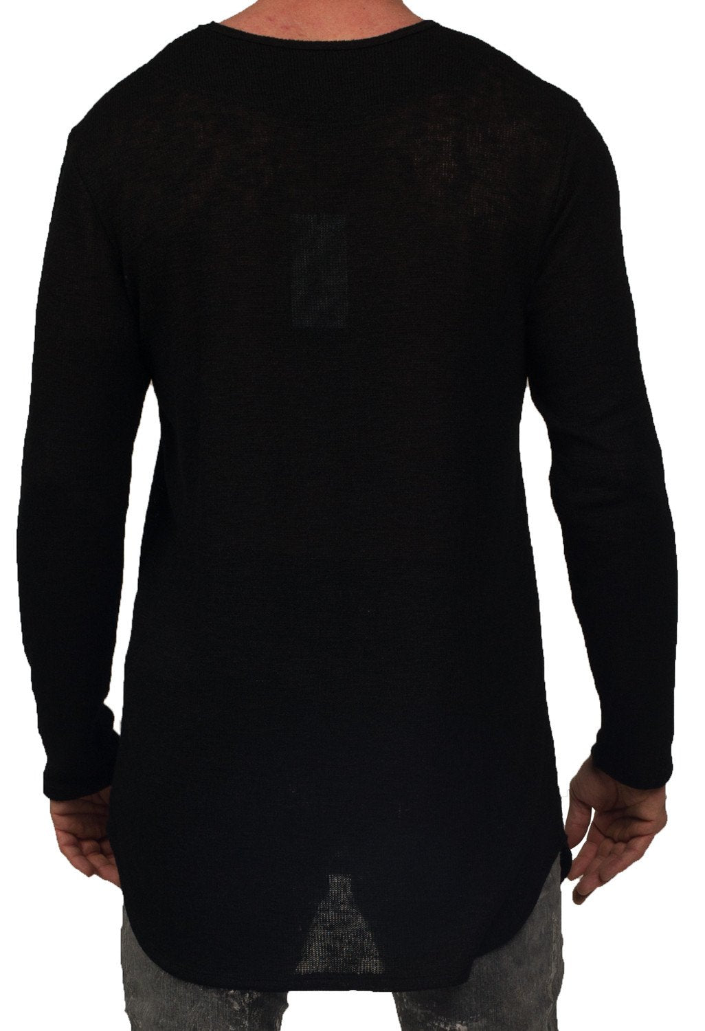 Kash Elongated Soft Knit Sweater in black – view 5 of 6