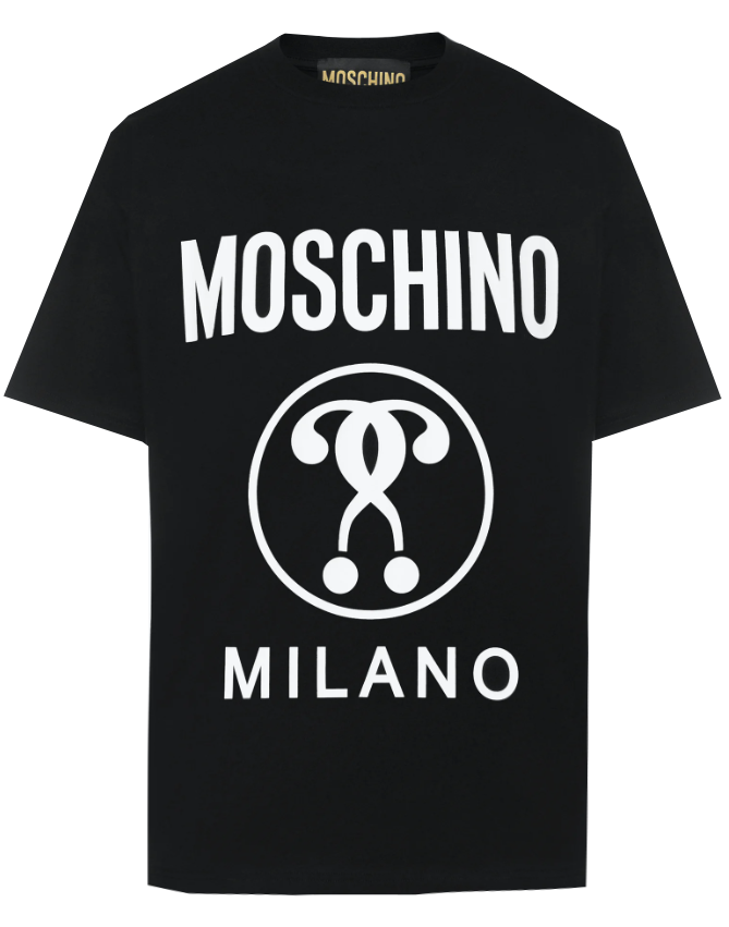 COTTON T-SHIRT W| DOUBLE QUESTION MARK - BLACK