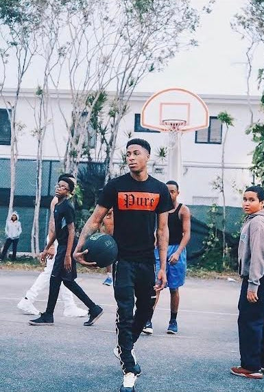 Stretch Pure Tee Black with Red Block Logo