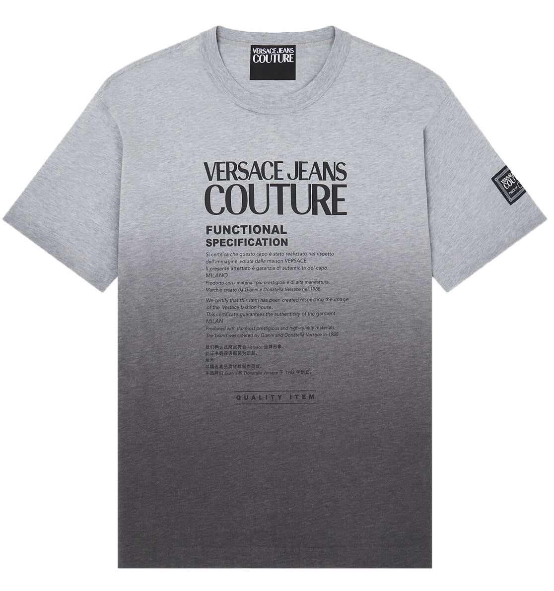 DEGRADE' IN ORGANIC COTTON JERSEY MEL - GREY