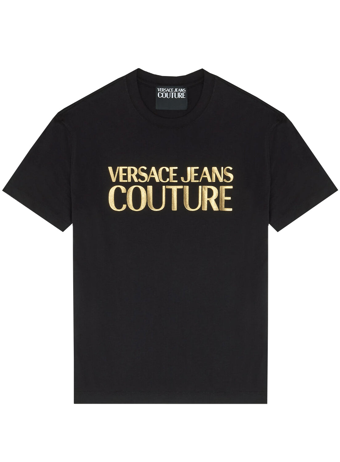 Versace Jeans Couture Men's Logo Tee in Black and Gold – view 1 of 3