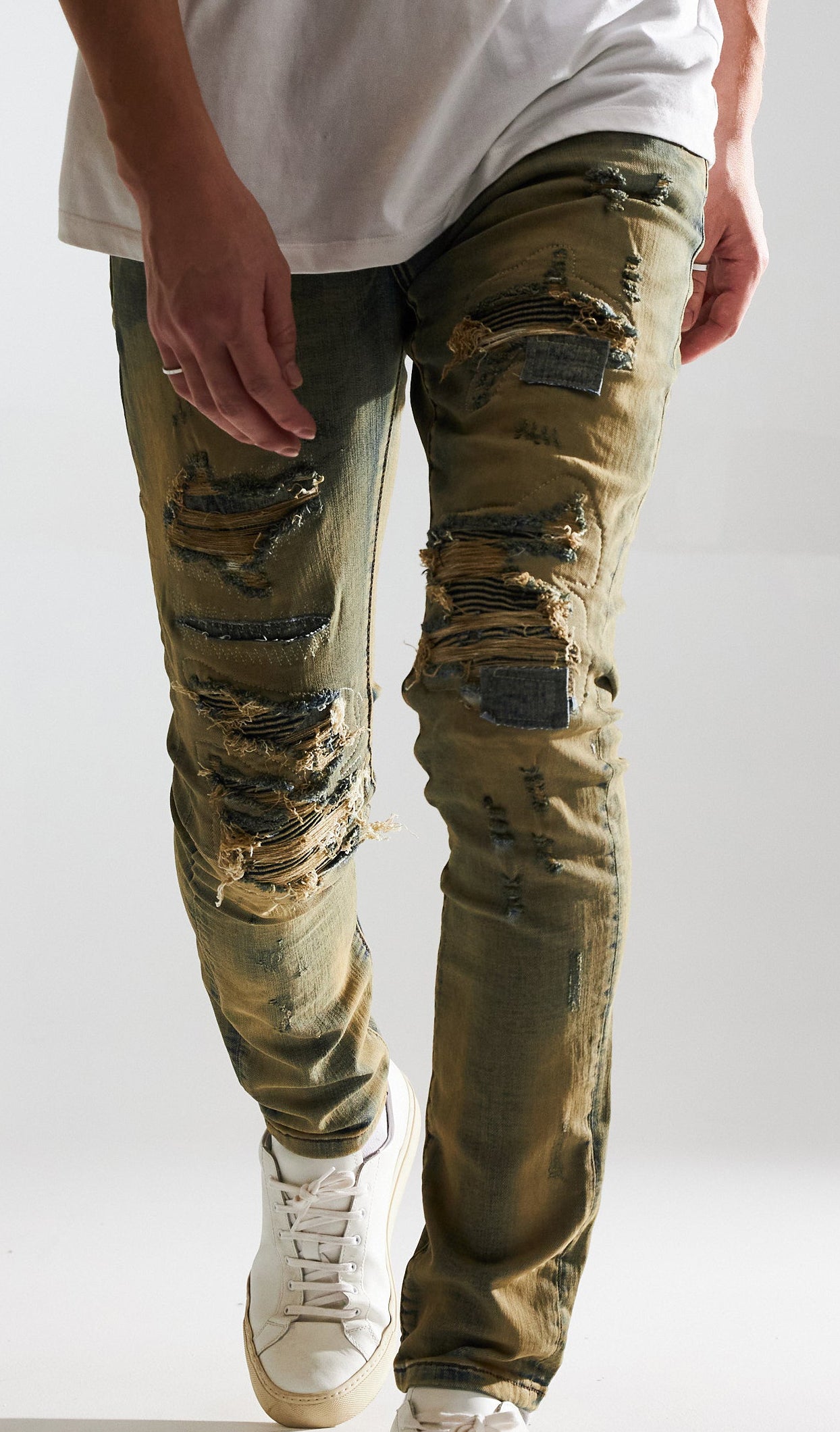 Embellish Trevino Rip and Repair Jeans in Light Blue – view 3 of 3
