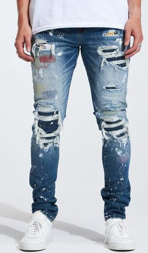 Embellish Skiba Rip & Repair Denim in blue – view 1 of 3