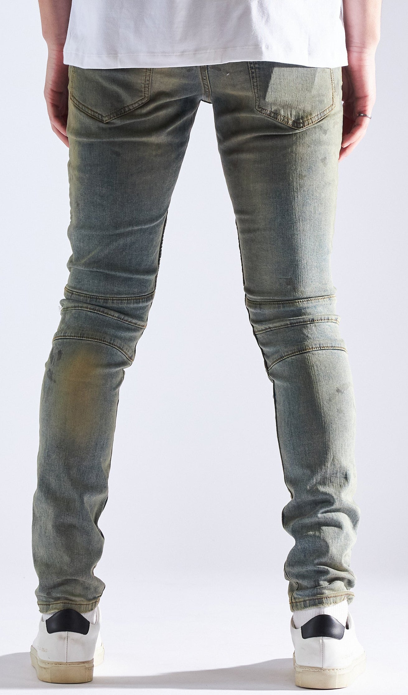 Embellish Fash Biker skinny Jeans in blue – view 2 of 2