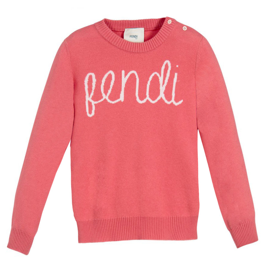 Baby Girl Fendi Logo Sweater