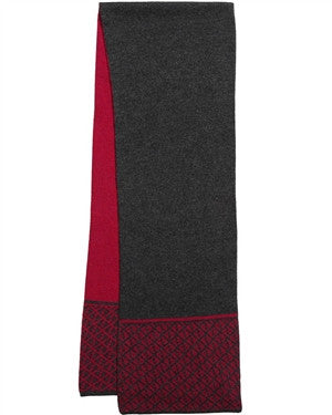 Fendi Boys FF Logo Red & Grey Scarf