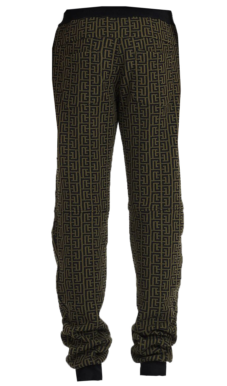 Balmain Printed Ribbed Bottoms in green – view 3 of 3