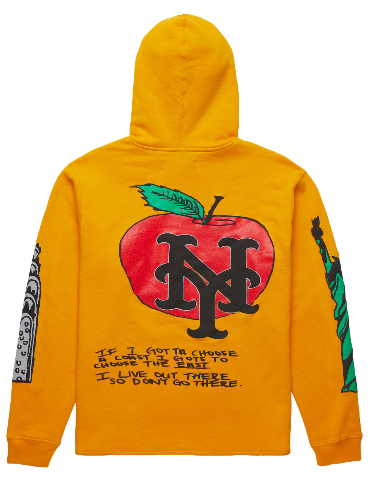 Homme + Femme Cali to NYC Hoodie in mustard – view 2 of 2
