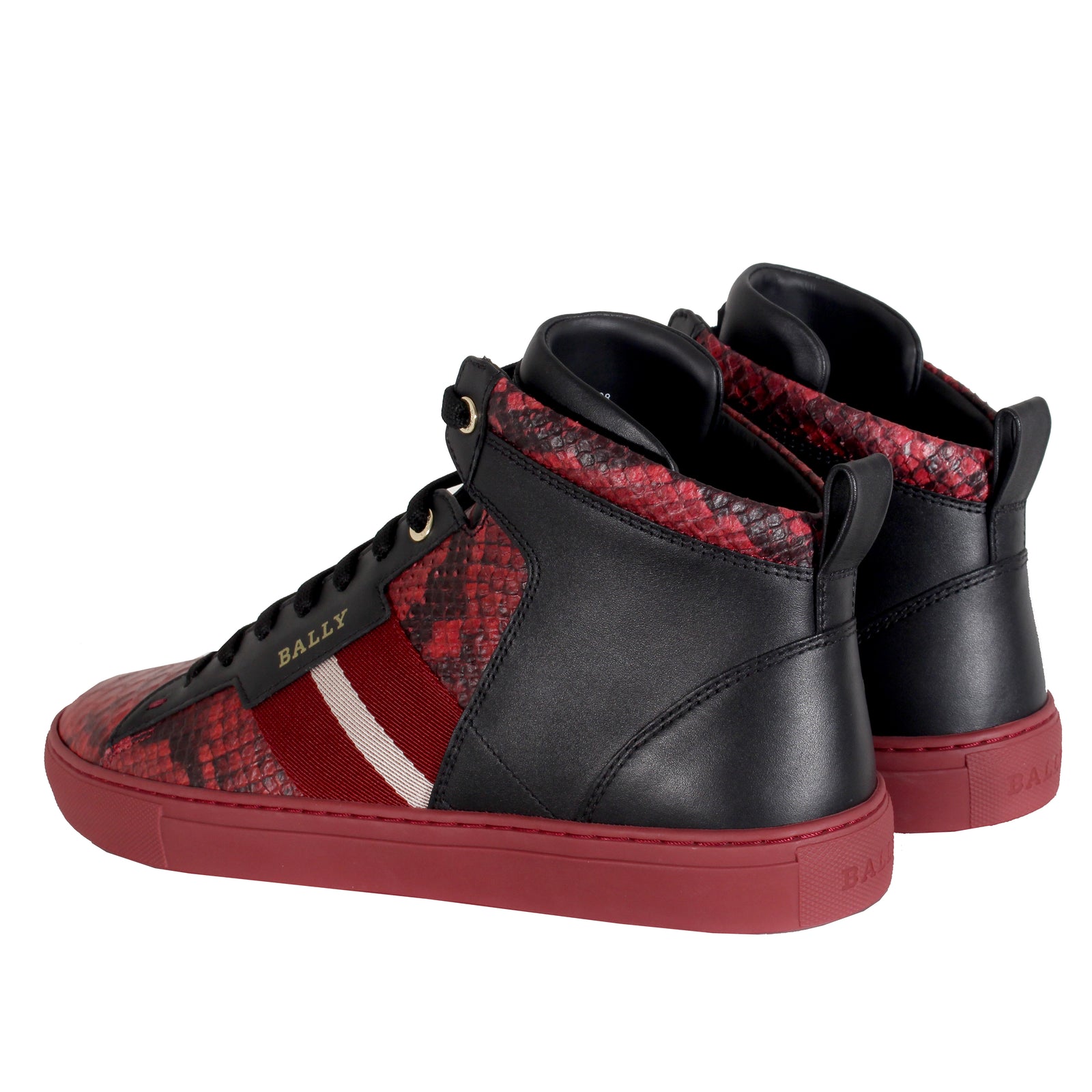 Bally Hedern High-Top Sneaker in Bally Red – view 2 of 4
