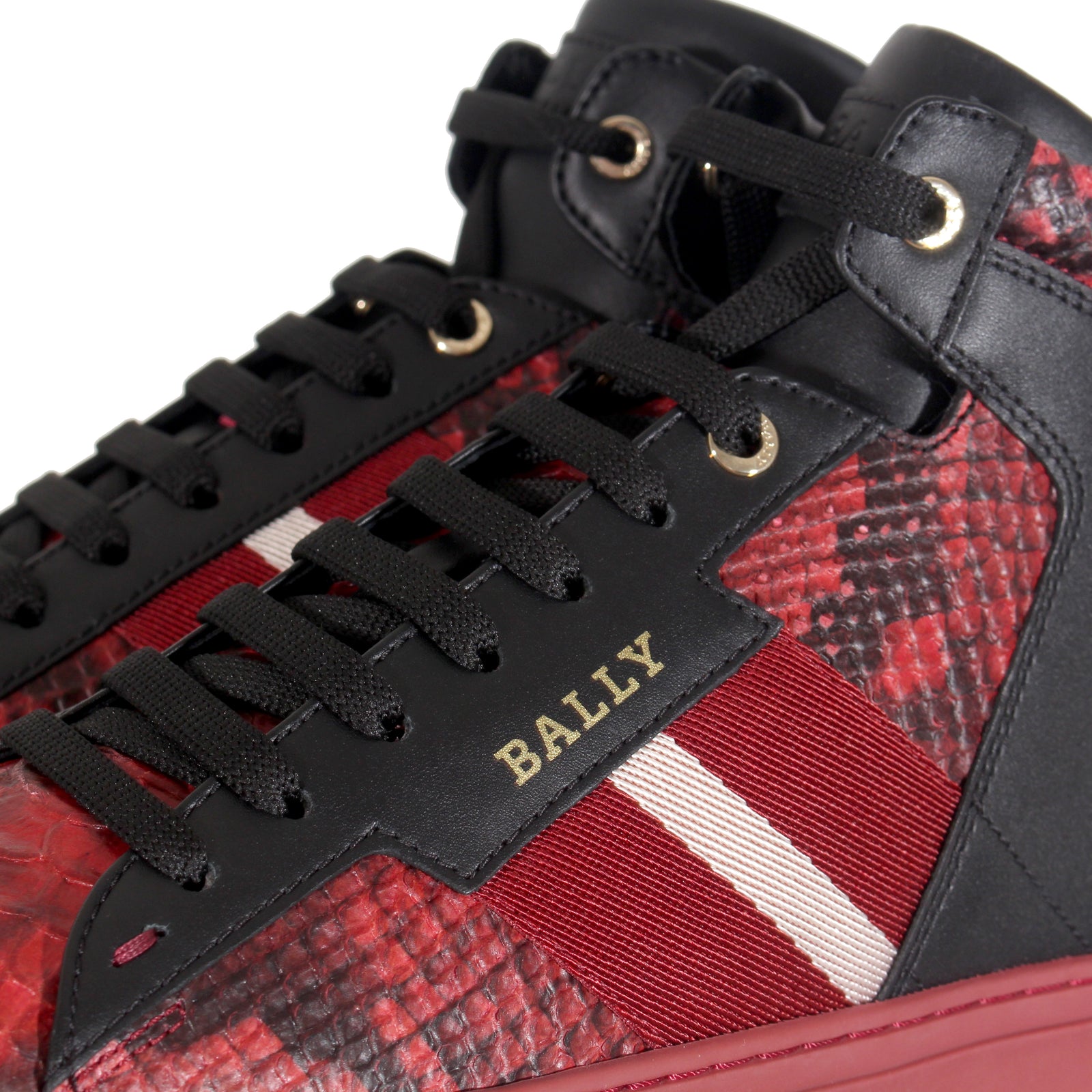 Bally Hedern High-Top Sneaker in Bally Red – view 3 of 4