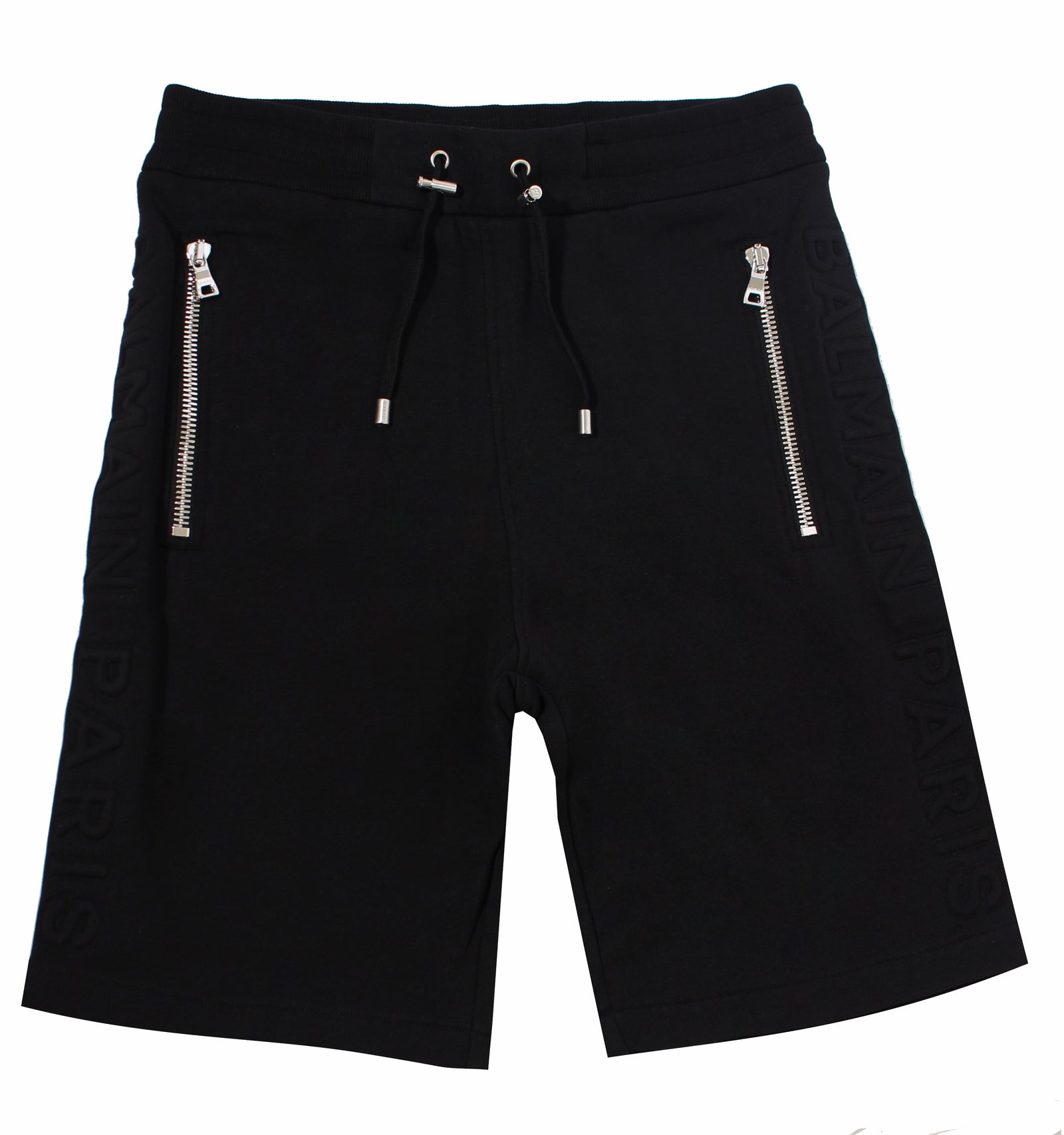 Balmain Paris Embossed Bermuda Shorts in black