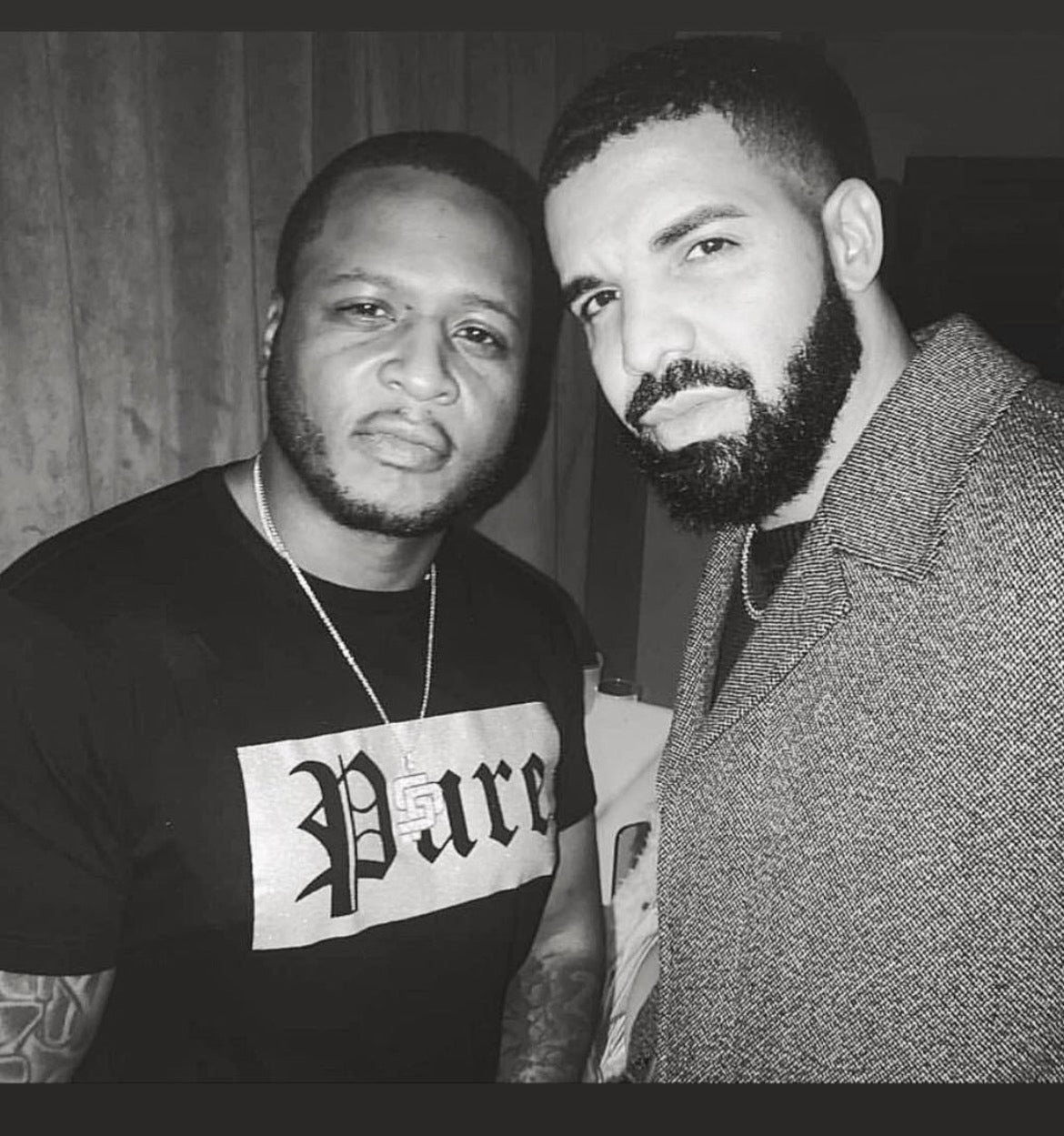 New 2021 Black Logo Tee with Silver Pure Logo