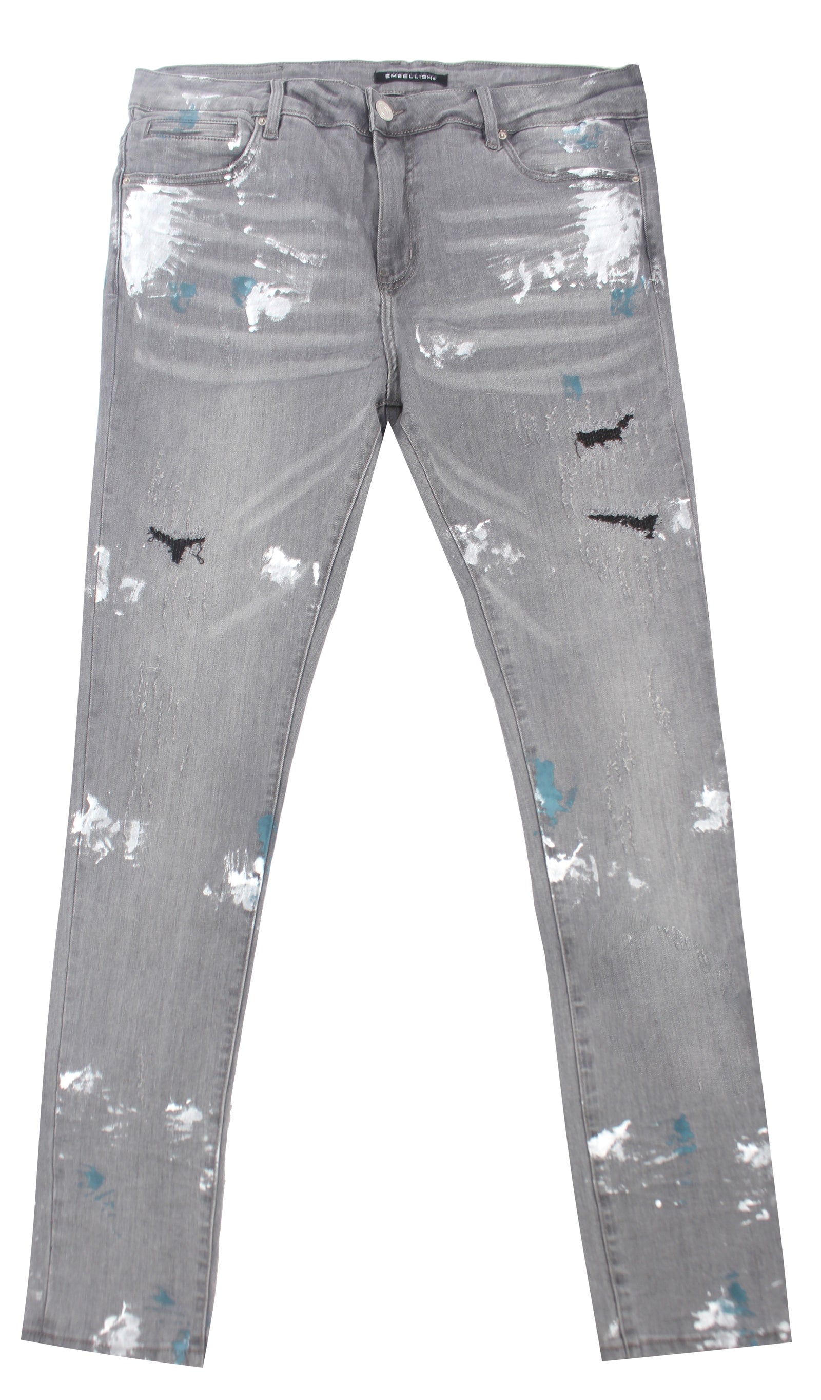 Embellish Asher Standard Denim in grey paint – view 1 of 2