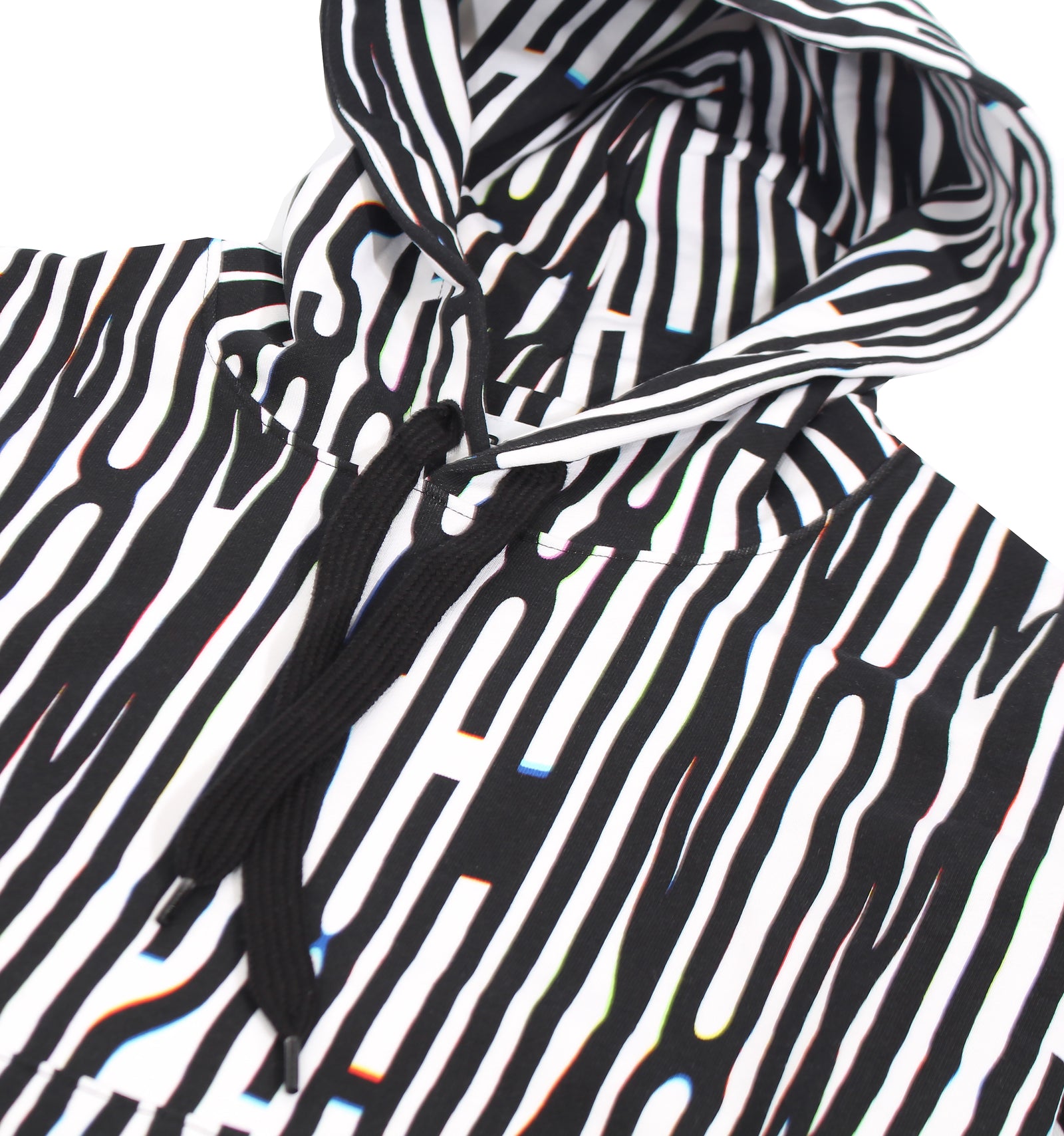 Moschino Glitch Hoodie in black and white – view 3 of 4