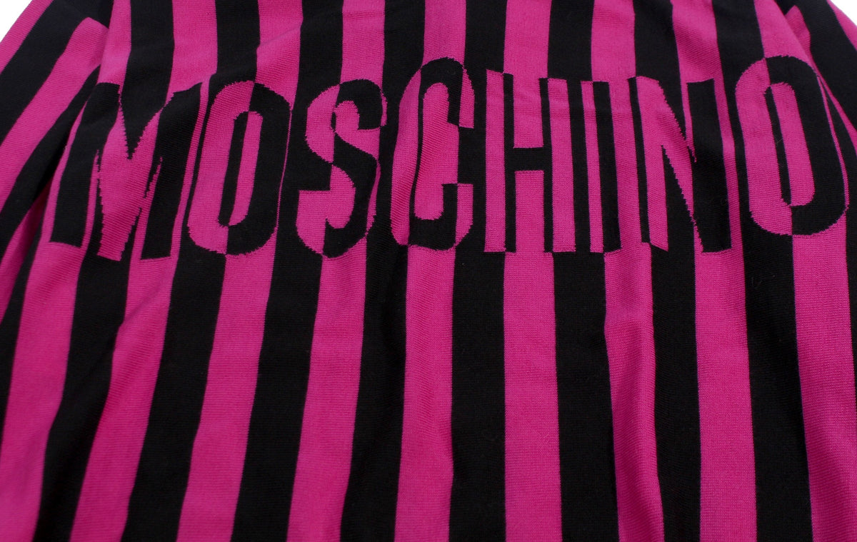 Moschino Pullover Hooded Sweater - Black & Pink