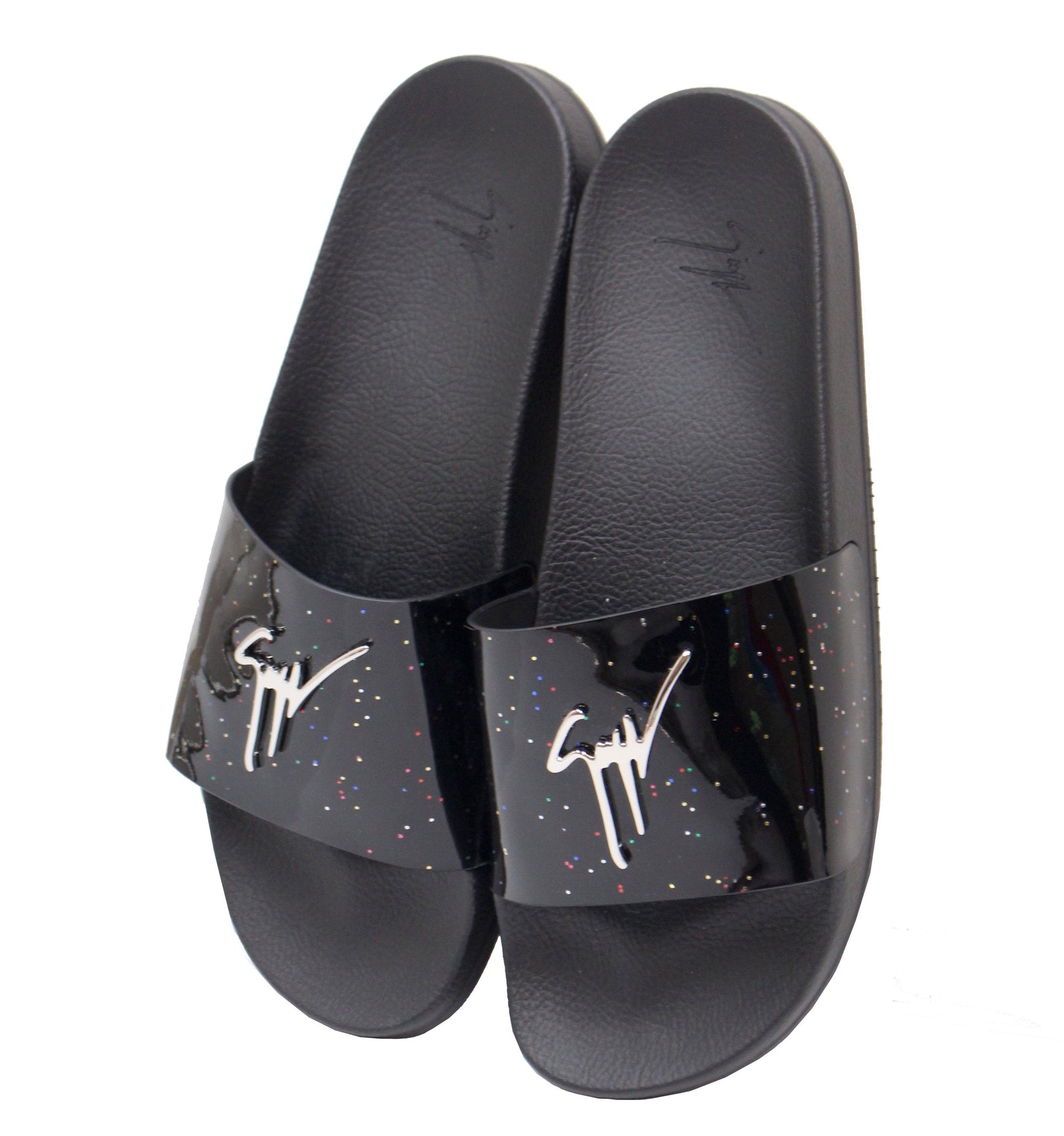 Giuseppe Zanotti Parisienne Newburel Slides in black – view 1 of 2