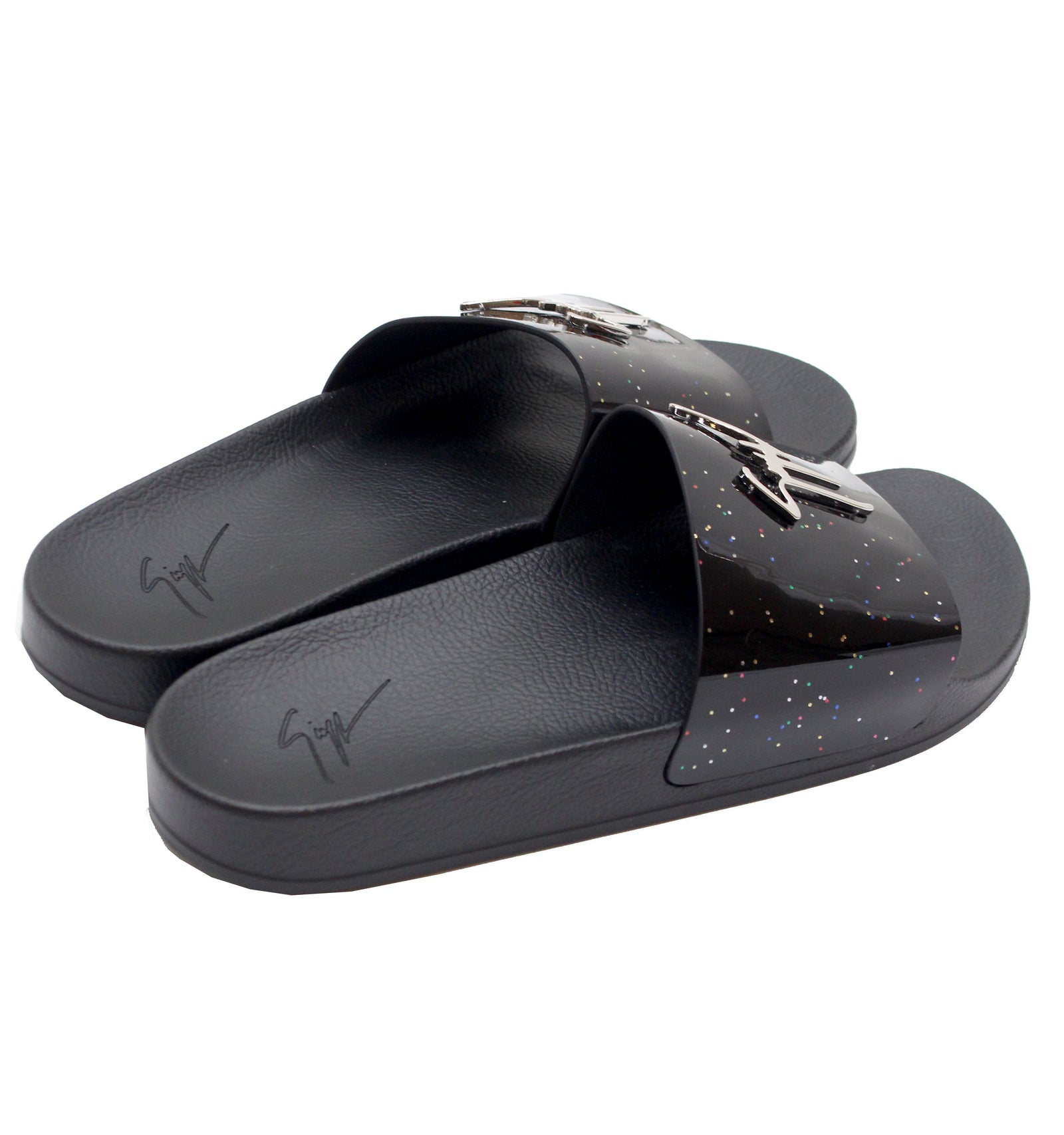 Giuseppe Zanotti Parisienne Newburel Slides in black – view 2 of 2