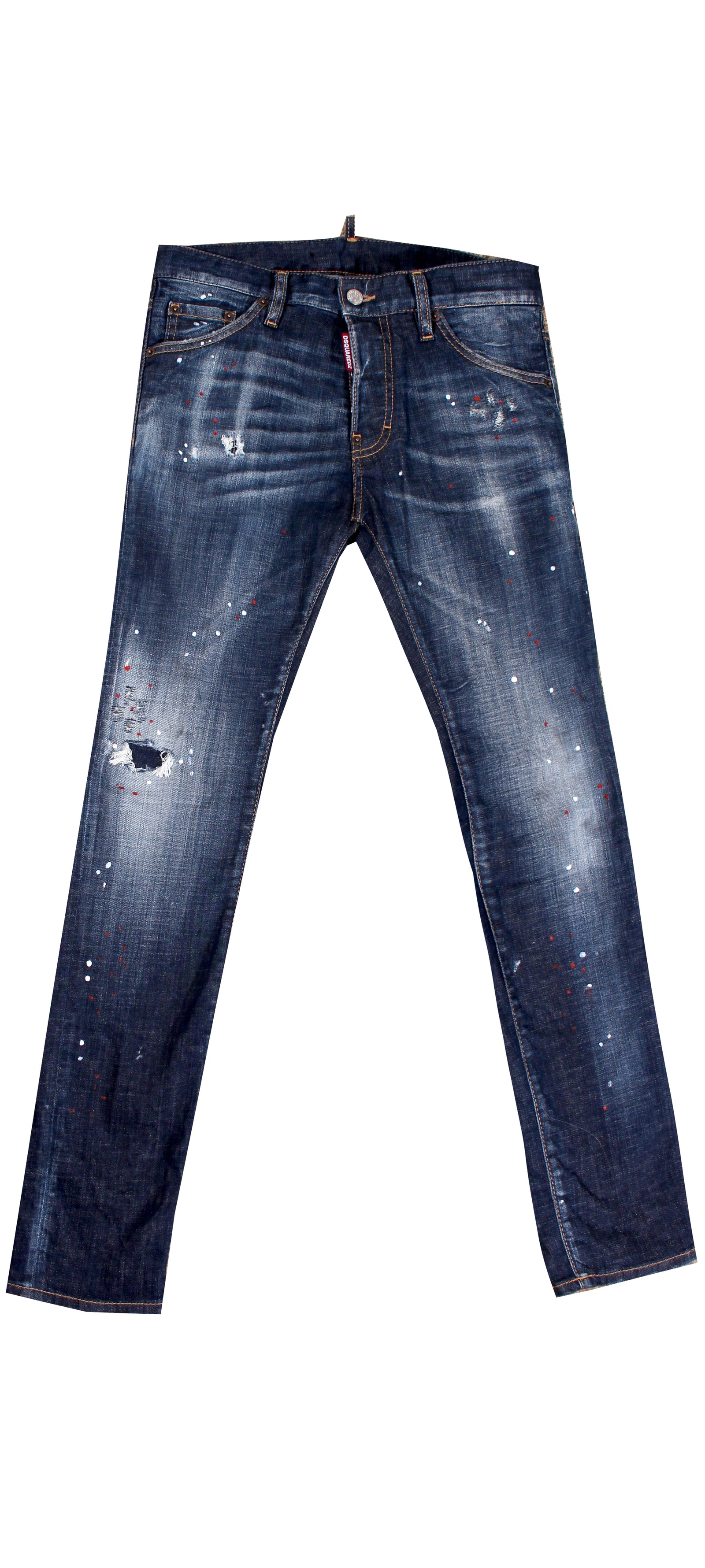 DSQUARED2 Men's Paint Splatter Denim in dark denim – view 1 of 3