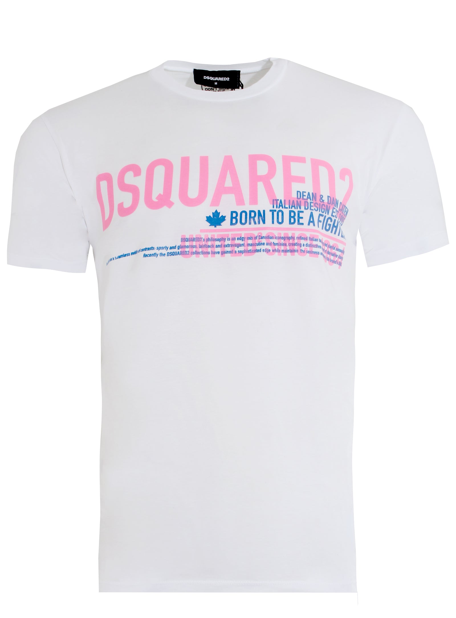 DSQUARED2 Men's Born to Be a Fighter Tee in white – view 1 of 2