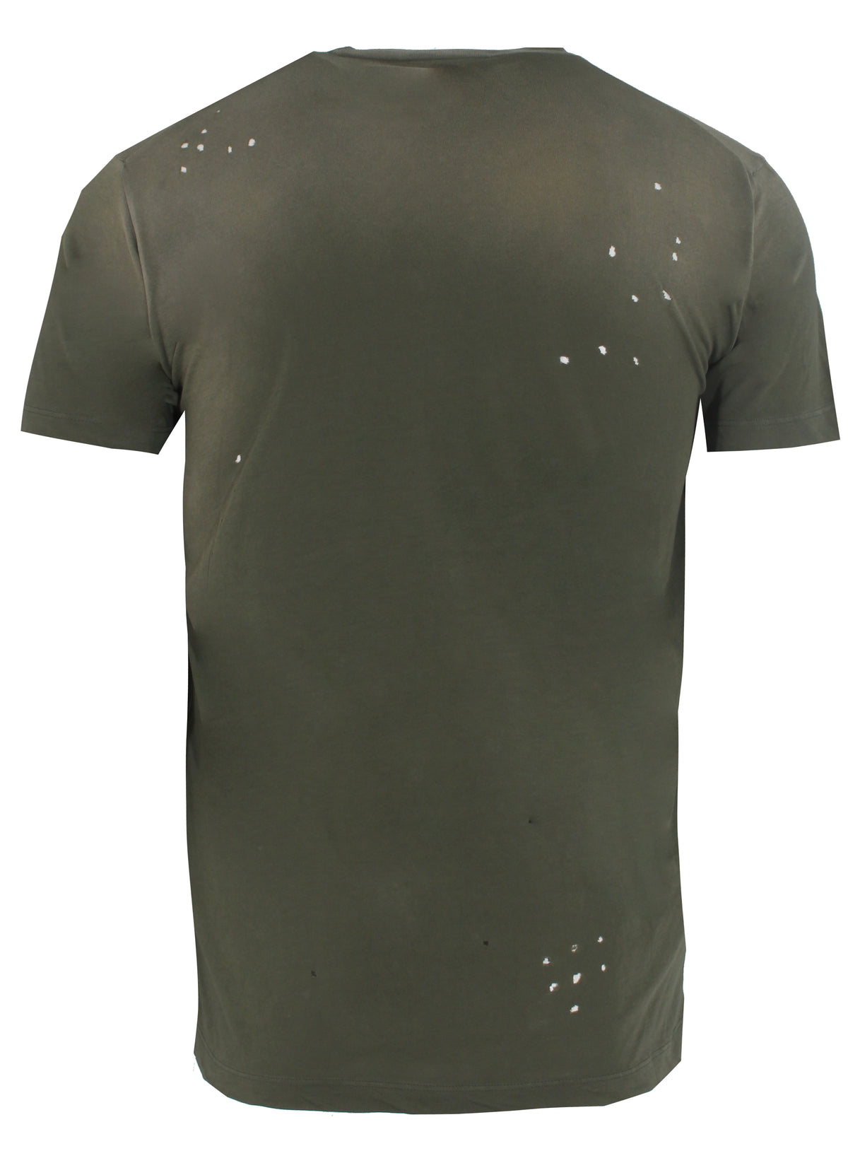 Men's Dsquared2 Distressed Olive Tee Shirt