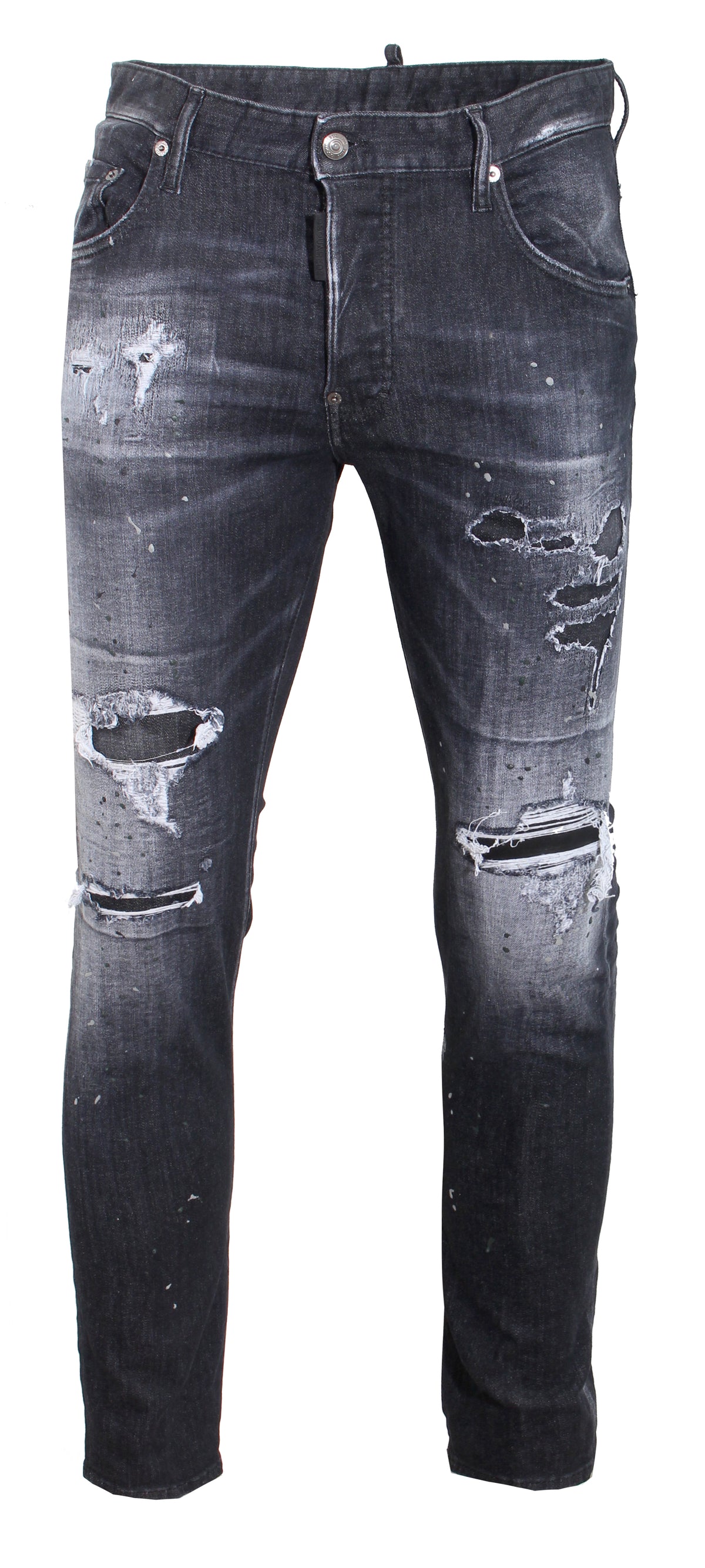 Men's Dsquared2 Black Denim with Logo Printed on the back