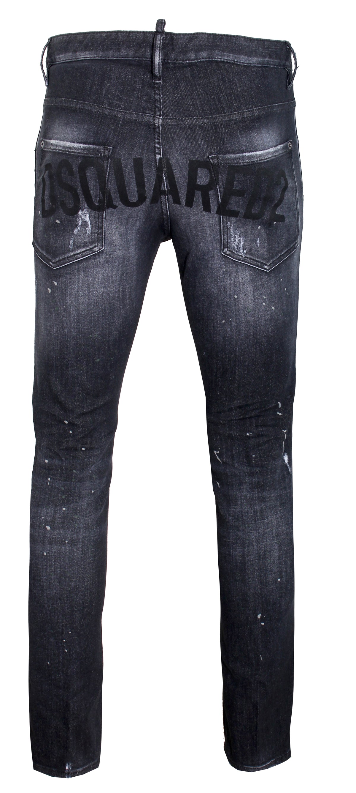 Men's Dsquared2 Black Denim with Logo Printed on the back