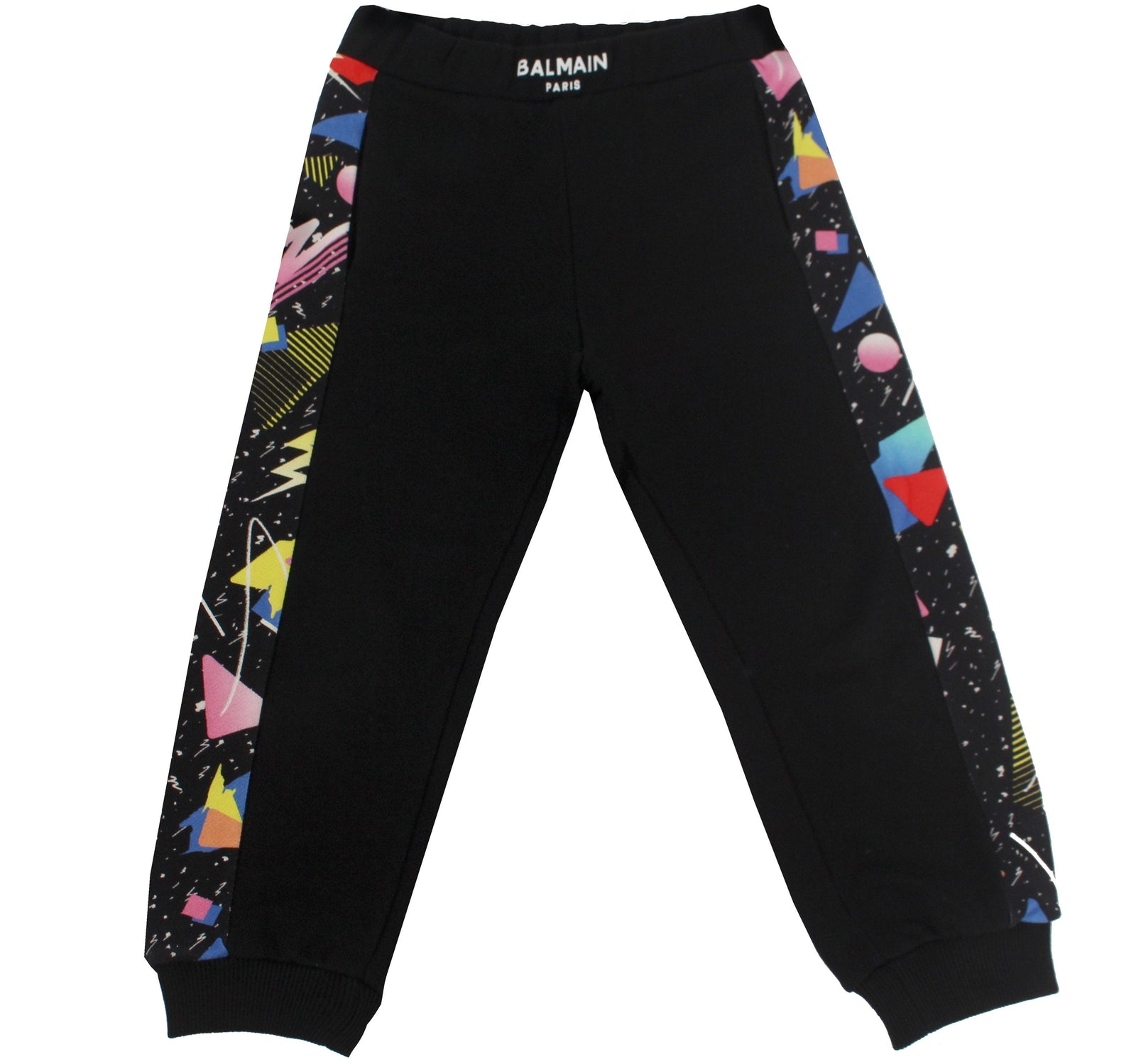 Balmain Kids Sweatpants with Graffiti Pop Print in black – view 1 of 2