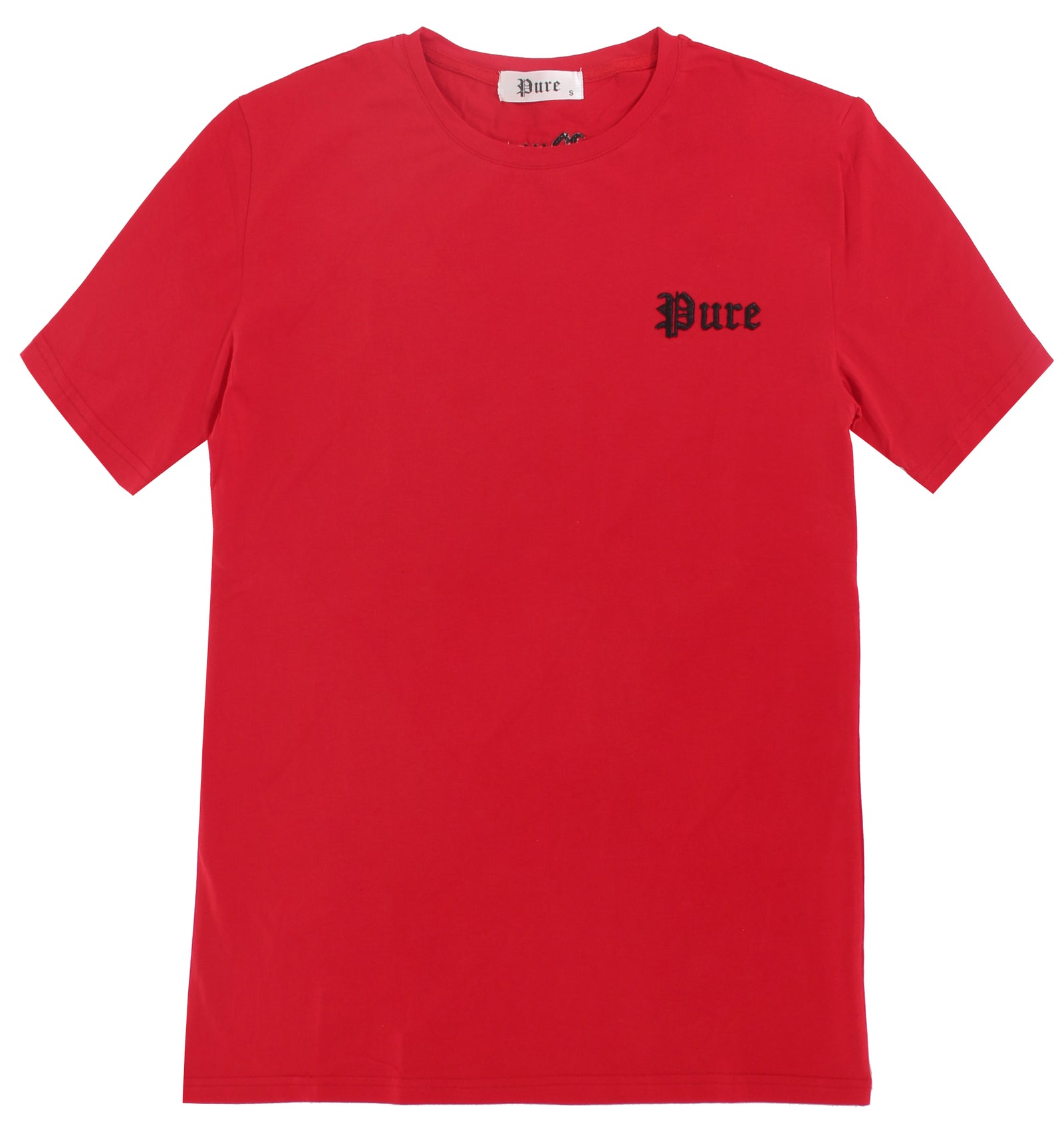 Embroidered Short Sleeve Pure Tee in red – view 5 of 6
