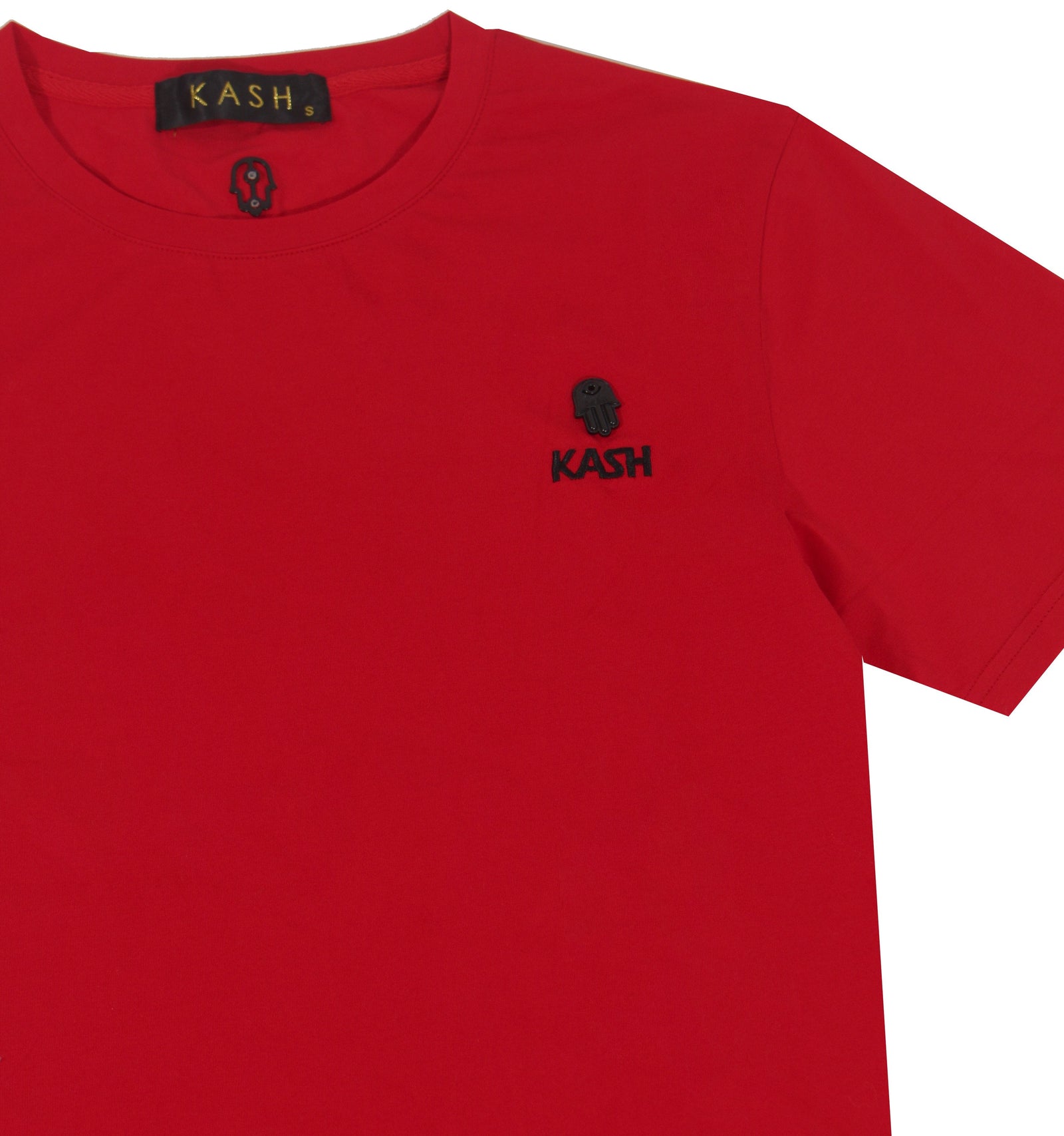 Kash Embroidered Short Sleeve Tee in red – view 2 of 3