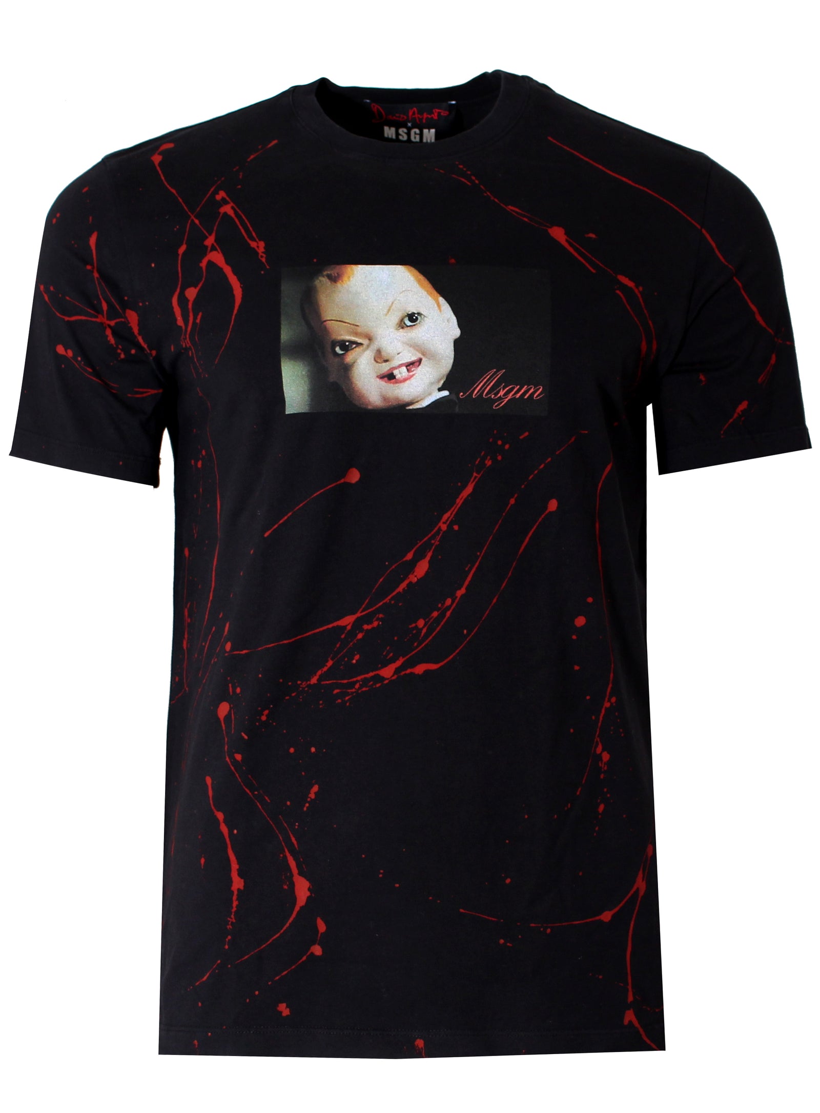 MSGM Men's Graphic Tee Shirt in black – view 1 of 2