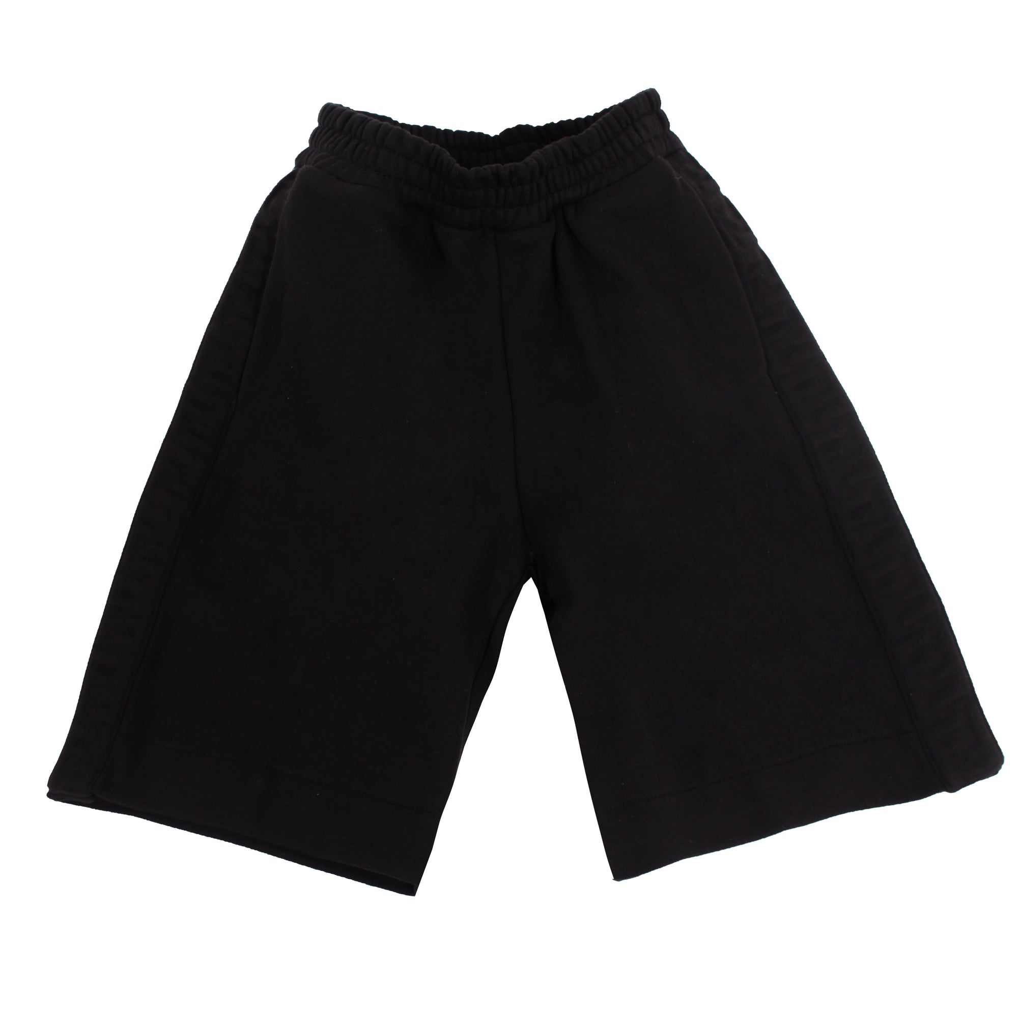 Track Shorts With Side Snap and Logo Trim - Black